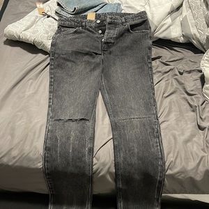 Ksubi jeans mid- long rise slim tapered leg sz 34